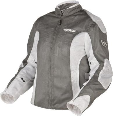 Fly Racing - Fly Racing CoolPro II Ladies Mesh Jacket - #5791 477-8027~3 - White/Gray - Large