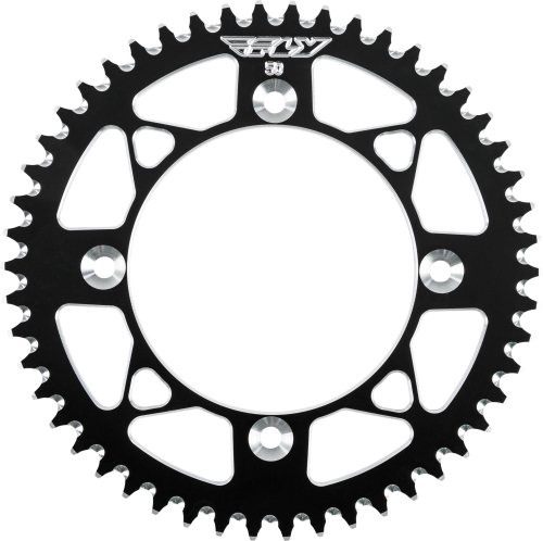 Fly Racing - Fly Racing Aluminum Rear Sprocket - Black - 50T - 201-50 BLK