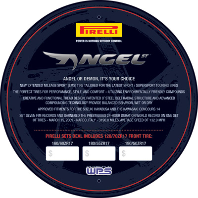 Pirelli - Pirelli Tire Insert Display Sign - Angel - PIRELLI ANGEL SIGN