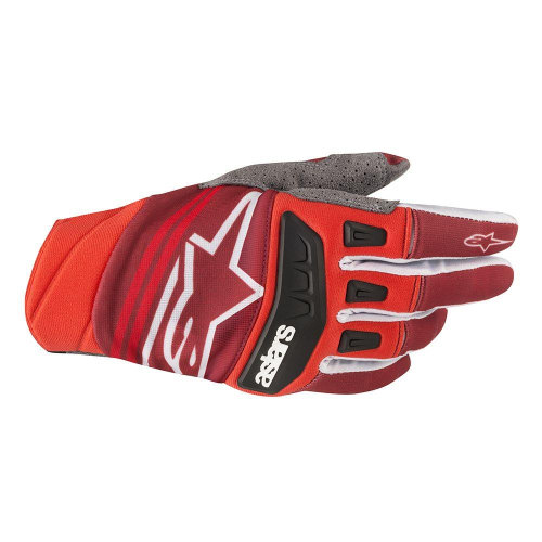 Alpinestars - Alpinestars Techstar Gloves - 3561019-308-XL - Red/Burgundy - X-Large