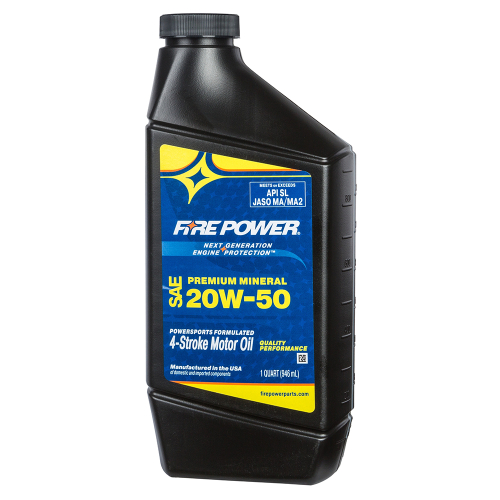 Fire Power - Fire Power Premium Mineral Motor Oil - 20w50 - 1qt. - 196973