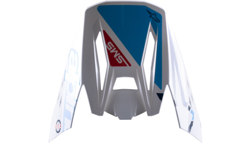 Alpinestars - Alpinestars Replacement visor for SM5 Solar Helmets - White/Cyan/Blue - 8986022-2077