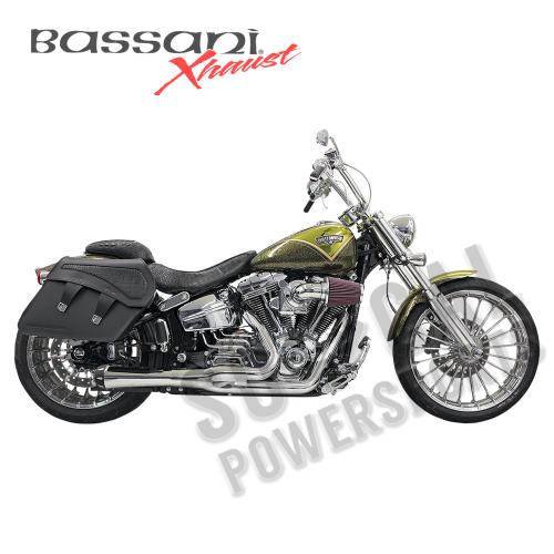 Bassani Manufacturing - Bassani Manufacturing Road Rage 2:1 Exhaust System - Chrome - Short - 1S32R