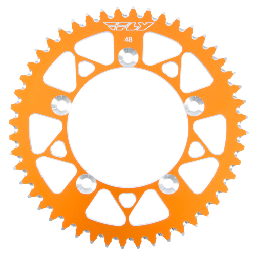 Fly Racing - Fly Racing Aluminum Rear Sprocket - Orange - 48T - 313-48 ORG
