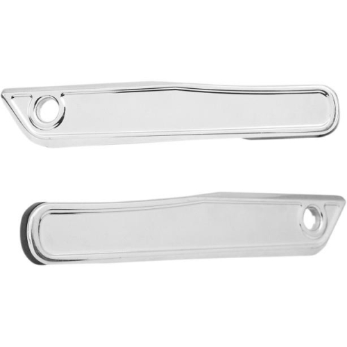 Alloy Art - Alloy Art Lighted Saddlebag Latch Cover - Chrome with Smoke Lens & Red LEDs - LL14-1