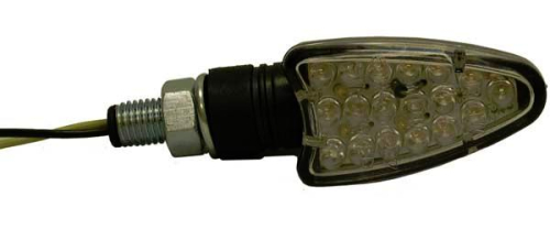DMP - DMP LED Marker Lights - 8 LED - Black Long Arrow Body - Amber Lens - 900-0051