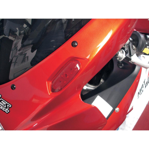 Hotbodies Racing - Hotbodies Racing Flush Mount Turn Signal/Mirror Block Offs - Red - S06GS-SIG-RED
