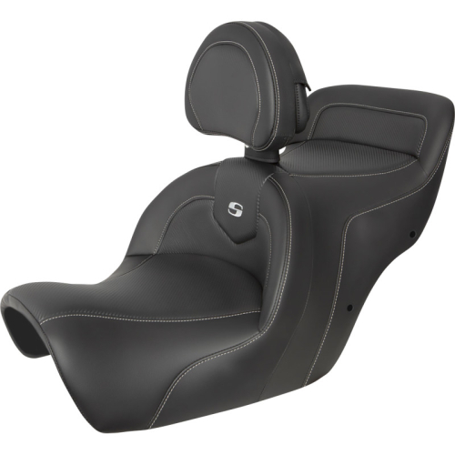 Saddlemen - Saddlemen Road Sofa CF Seat with Backrest - Unheated - H88-07-185BR