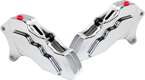 Hawg Halters Inc - Hawg Halters Inc 6 Piston Front Dual Brake Caliper Kit - Chrome - FKDDCC6001