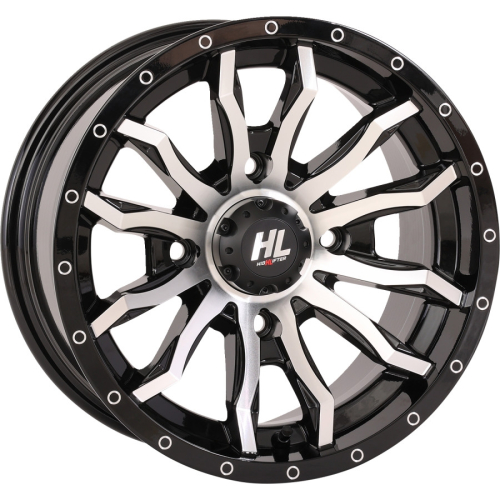 High Lifter Products - High Lifter Products HL21 Front/Rear Wheel - 22x7 - 4+3 Offset - 4/137 - Gloss Black/Machined - 22HL21-1137