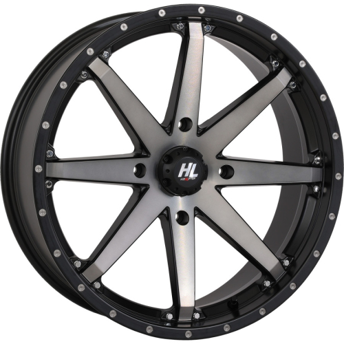High Lifter Products - High Lifter Products HL10 Front/Rear Wheel - 20x7 - 4+3 Offset - 4/156 - Gloss Black/Machined - 20HL10-1656