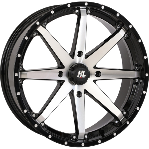 High Lifter Products - High Lifter Products HL10 Front/Rear Wheel - 20x7 - 4+3 Offset - 4/137 - Machined/Gloss black - 20HL10-1137