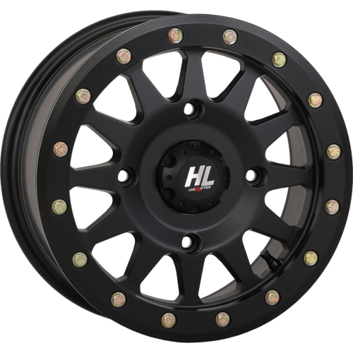 High Lifter Products - High Lifter Products HLA1 Beadlock Front/Rear Wheel - 14x7 - 5+2 Offset - 4/137 - Matte Black - 14HLA1-1437