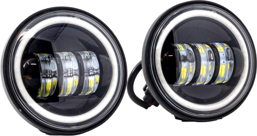 Letric Lighting Co. - Letric Lighting Co. 4.5in. Passing Lamp LED Inserts with Full-HALO - Black - LLC-LPL-BH