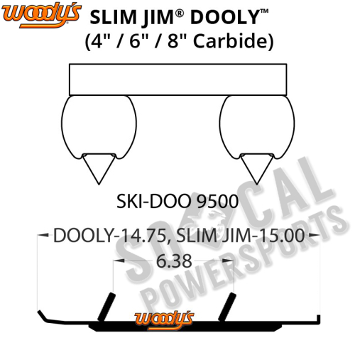 Woodys - Woodys Dooly Carbide Wear Rods - 6in. - DS6-9500