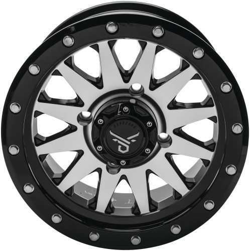 QuadBoss - QuadBoss Wagon Wheel - 14x7 - 5+2 - 4/137 - Gloss Black/Machined - RT-GW106147137BMB