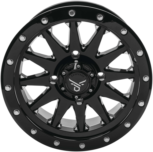 QuadBoss - QuadBoss Wagon Wheel - 14x7 - 5+2 - 4/137 - Gloss Black/Milled - RT-GW106147137BMIB