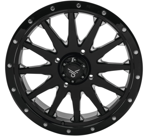 QuadBoss - QuadBoss Wagon Wheel - 20x7 - 4+3 - 4/156 - Gloss Black/Machined - RT-GW106207156BMIA