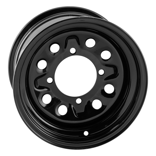 QuadBoss - QuadBoss Steely Wheel - 12x7 - 4+3 - 4/137 - Gloss Black - RT-FC0172127136BLA