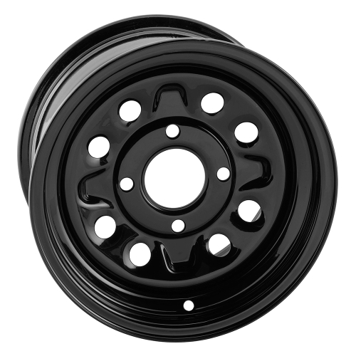 QuadBoss - QuadBoss Steely Wheel - 12x7 - 5+2 - 4/110 - Gloss Black - RT-FC0174127110BLB