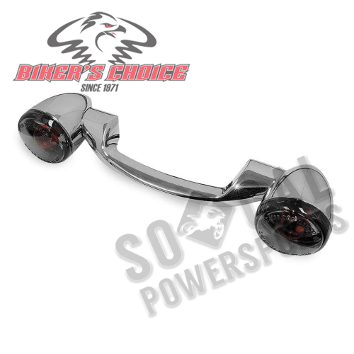 Bikers Choice - Bikers Choice Rear Turn Signals and Bar - Smoke Lens - Chrome Finish - 491158