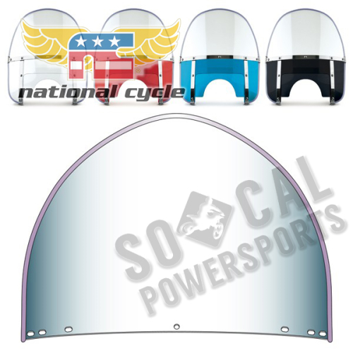 National Cycle - National Cycle Replacement Top for Beaded Heavy Duty Windshield - Peaked Top Upper Shield - 20001