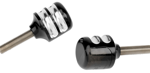 Arlen Ness - Arlen Ness 1in. Fluted LED Indicators - Black Housing/Red Lens - 12-729