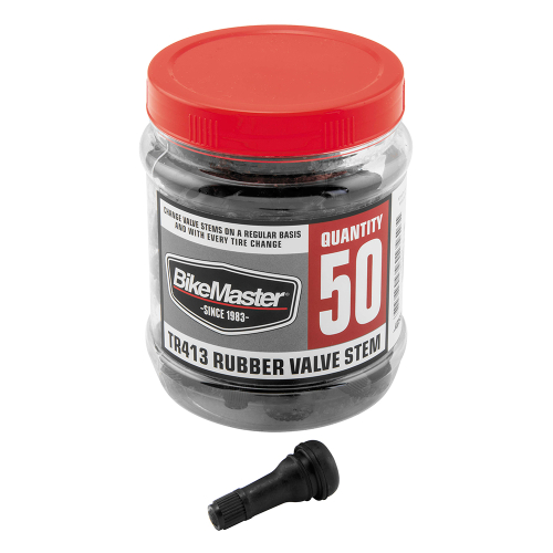 BikeMaster - BikeMaster Rubber Valve Stem - 10mm TR413 Tub of 50 - 03-36-50