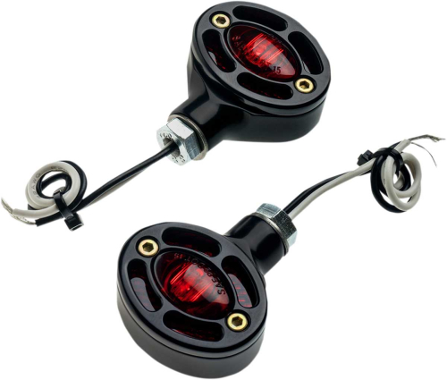 Joker Machine - Joker Machine Omega LED Turn Signals - Black/Red Lens - 05-250-RB