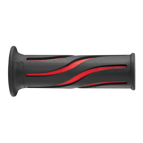 BikeMaster - BikeMaster Wave Grips - Black/Red - 105936
