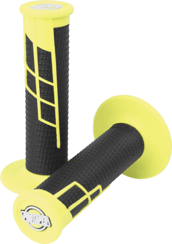 ProTaper - ProTaper Clamp-On Half Waffle Grips - Neon Yellow/Black - 021657
