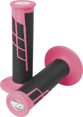 ProTaper - ProTaper Clamp-On Half Waffle Grips - Neon Pink/Black - 021655