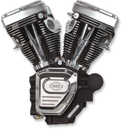 S&S Cycle - S&S Cycle T143 Long Block Engine - Wrinkle Black Finish - 3100883