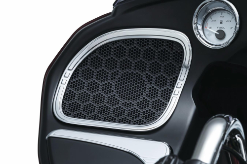 Kuryakyn - Kuryakyn Tri-Line Speaker Accents - Chrome - 7385