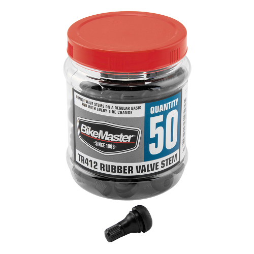 BikeMaster - BikeMaster Rubber Valve Stems - TR412 Tub of 50 - 03-36A-50