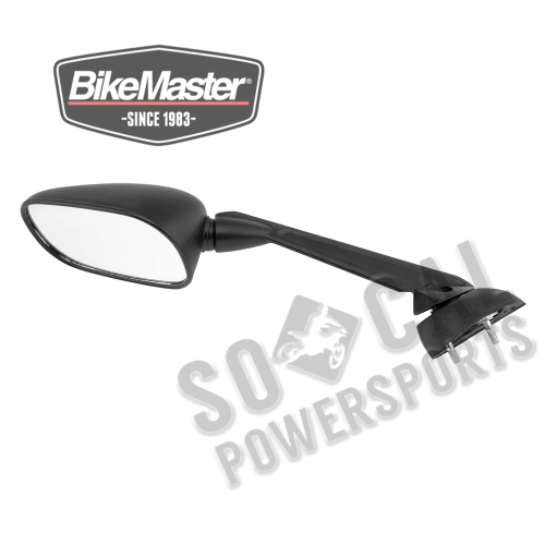 BikeMaster - BikeMaster OEM Replacement Mirror - Left - Black - 600475