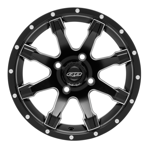 QuadBoss - QuadBoss Grinder Wheel - 14x7 - 5+2 Offset - 4/110 - Matte Black with Machined Edge - 608506