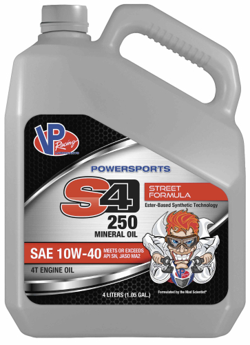 VP Racing Fuels - VP Racing Fuels S4 250 Mineral Street Engine Oil - 10W40 - 4L. - VP7110404