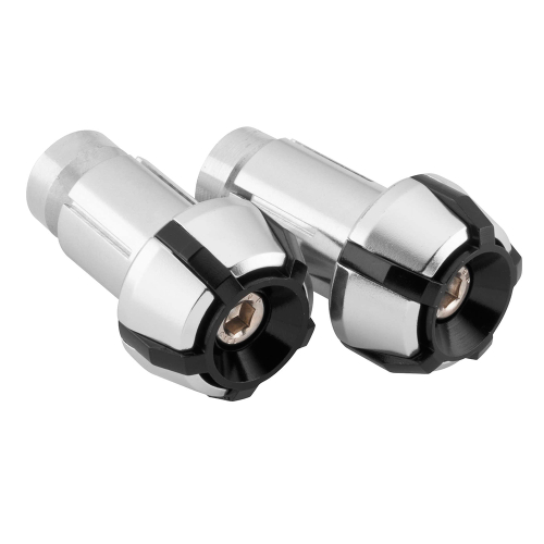 BikeMaster - BikeMaster Anti-Vibration Bar Ends - Black/Silver - 152151