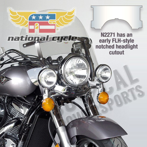 National Cycle - National Cycle Chopped Heavy Duty Windshield - N2271