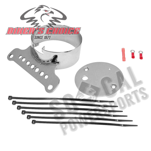 Bikers Choice - Bikers Choice Single Gauge Mount Kit - Chrome - 482823