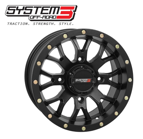 System 3 - System 3 ST-3 Wheel - 14x7 - 5+2(+30mm) - 4/110 - Matte Black - 14S3-1110