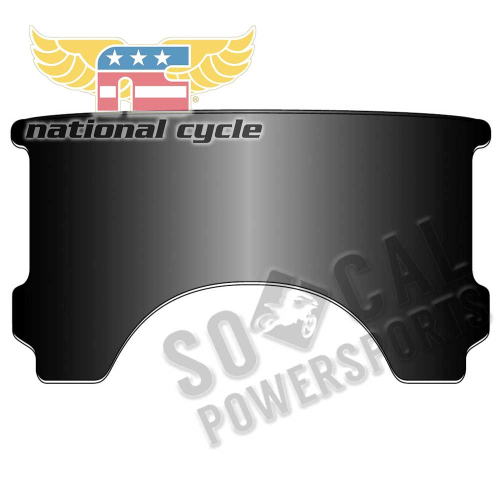 National Cycle - National Cycle Replacement Lower Window for Heavy Duty Windshield - Black - 23033