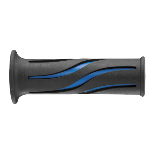 BikeMaster - BikeMaster Wave Grips - Black/Blue - AM033B30