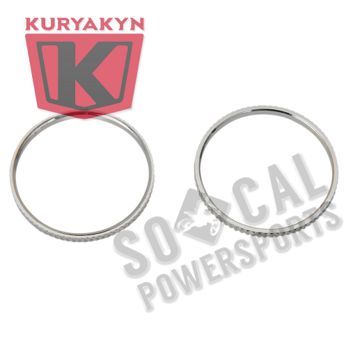 Kuryakyn - Kuryakyn Knurled Accent Grip Rings - Chrome - 6220