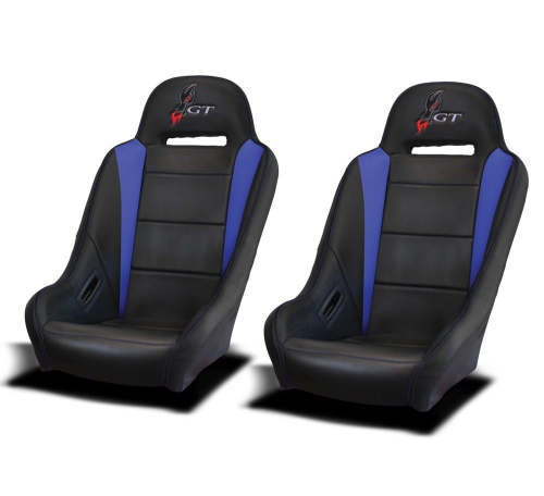 Dragonfire Racing - Dragonfire Racing HighBack GT Seats (Pair) - Black/Blue - 15-1157