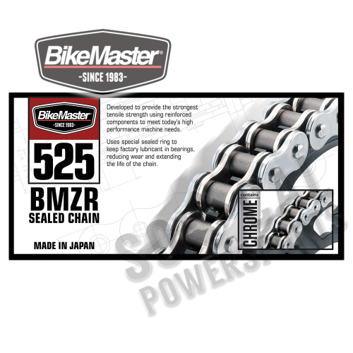BikeMaster - BikeMaster 525 BMZR Series Z-Ring Chain - 120 Links - Chrome - 197414