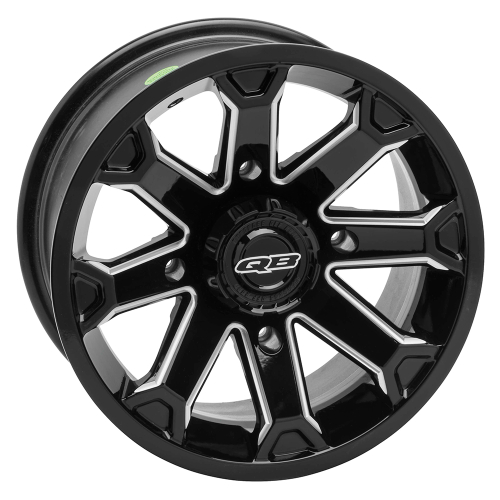 QuadBoss - QuadBoss Blitz Wheel - 14x7 - 4+3 Offset - 4/156 - Machined/Black - 608461