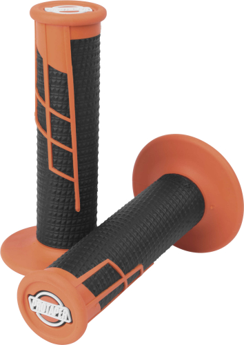 ProTaper - ProTaper Clamp-On Half Waffle Grips - Orange/Black - 021665