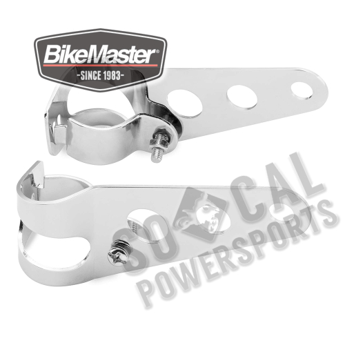 BikeMaster - BikeMaster Universal Headlight Bracket - Chrome - 152405